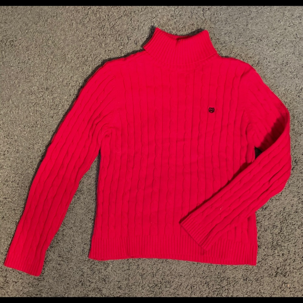 Red Long Sleeve Chaps Sweater